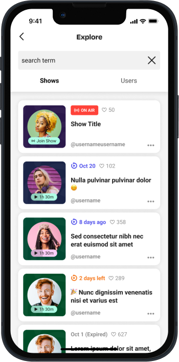 Amp search results