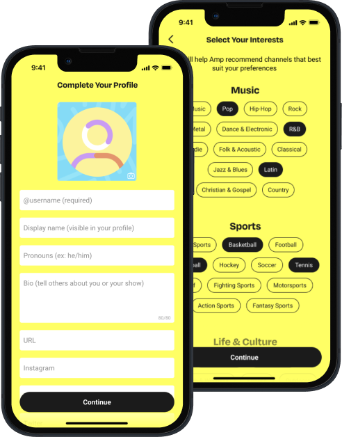 Amp onboarding flow