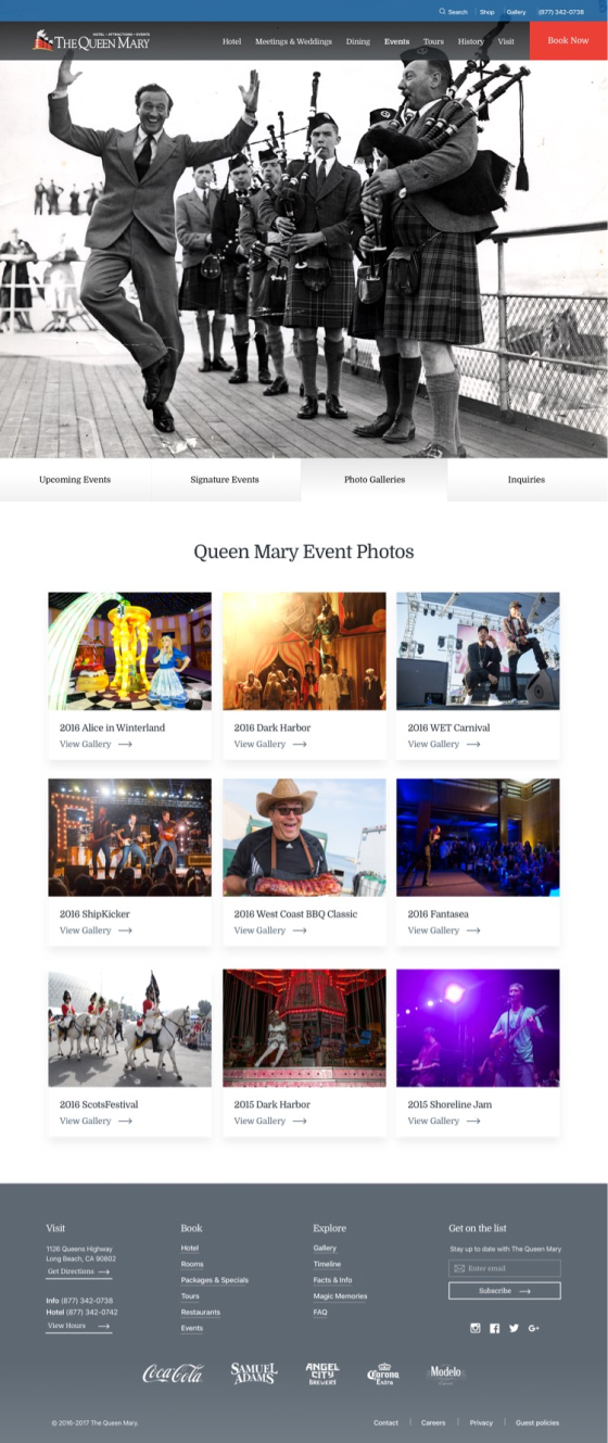 Queen Mary events page