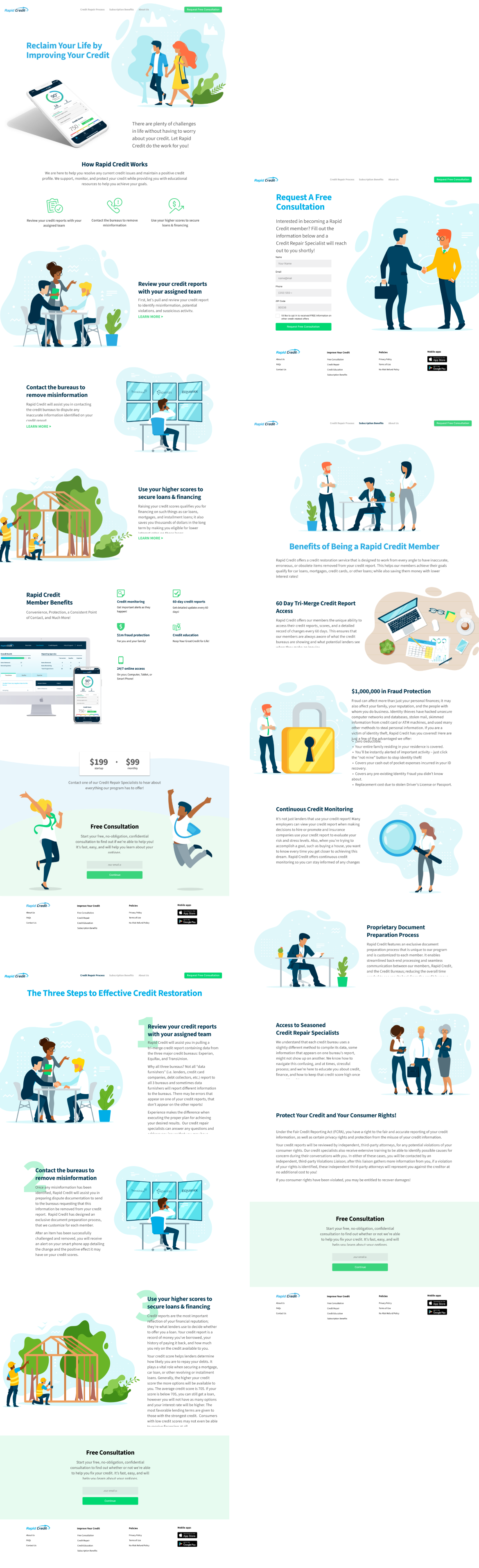 Rapid Credit website design