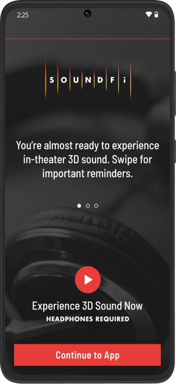 SoundFi onboarding screen