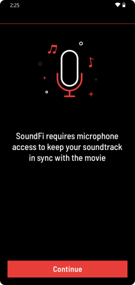 SoundFi instruction screen 1