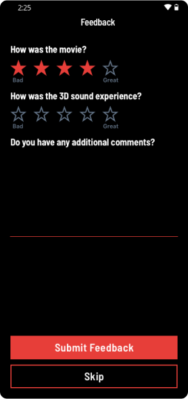 SoundFi post-movie feedback
